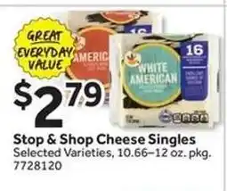 Stop&Shop Stop & Shop Cheese Singles offer