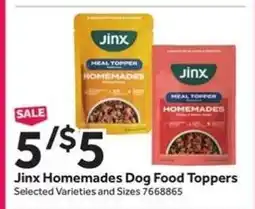 Stop&Shop Jinx Homemades Dog Food Toppers offer