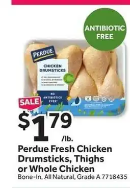 Stop&Shop Perdue Fresh Chicken Drumsticks, Thighs or Whole Chicken offer