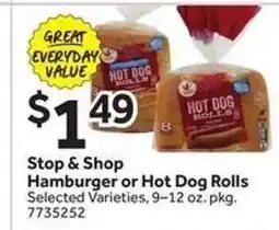 Stop&Shop Stop & Shop Hamburger or Hot Dog Rolls offer