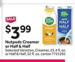 Stop&Shop Nutpods Creamer or Half & Half offer