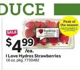 Stop&Shop I Love Hydros Strawberries offer