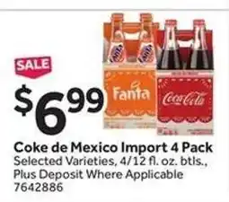 Stop&Shop Coke de Mexico Import 4 Pack offer