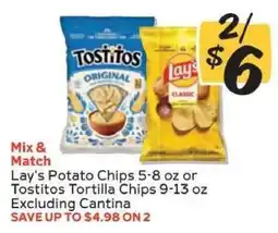 Winn Dixie Lay's Potato Chips or Tostitos Tortilla Chips offer