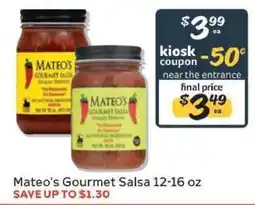 Winn Dixie Mateo's Gourmet Salsa offer