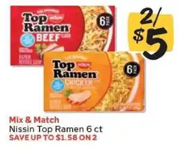 Winn Dixie Nissin Top Ramen 6 ct offer