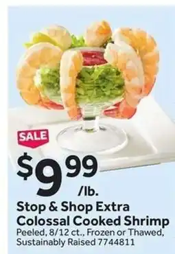 Stop&Shop Stop & Shop Extra Colossal Cooked Shrimp offer