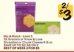 Winn Dixie SE Grocers or Know & Love Cheese offer