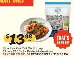 Winn Dixie Blue Sea Raw Tail On Shrimp offer