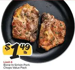 Winn Dixie Bone-In Sirloin Pork Chops Value Pack offer