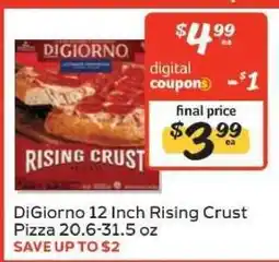 Winn Dixie DiGiorno 12 Inch Rising Crust Pizza offer