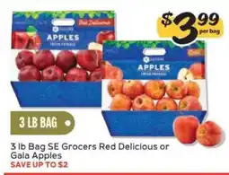 Winn Dixie 3 lb Bag SE Grocers Red Delicious or Gala Apples offer