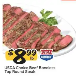 Winn Dixie USDA Choice Beef Boneless Top Round Steak offer