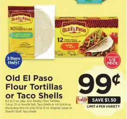 ShopRite Old El Paso Flour Tortillas or Taco Shells offer