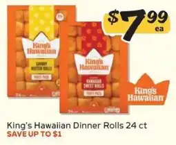 Winn Dixie King's Hawaiian Dinner Rolls 24 ct offer