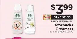 ShopRite Starbucks Creamers offer