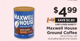 ShopRite Maxwell House Ground Coffee offer
