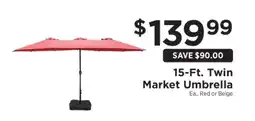 ShopRite 15-ft. Twin Market Umbrella offer