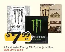 Winn Dixie 4 Pk Monster Energy offer