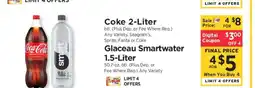 ShopRite Coke 2-Liter & Glacéau Smartwater 1.5-Liter offer