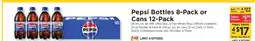 ShopRite Pepsi Bottles 8-Pack or Cans 12-Pack offer