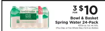 ShopRite Bowl & Basket Spring Water 24-Pack offer
