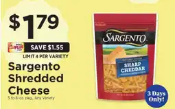 ShopRite Sargento Shredded Cheese offer