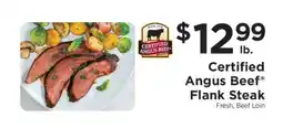 ShopRite Certified Angus Beef Flank Steak offer