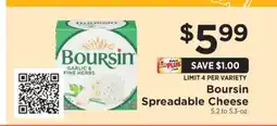 ShopRite Boursin Spreadable Cheese offer