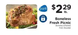 ShopRite Boneless Fresh Picnic offer