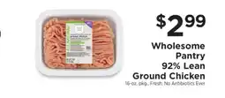 ShopRite Wholesome Pantry 92% Lean Ground Chicken offer