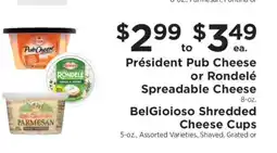 ShopRite President Pub Cheese or Rondele Spreadable Cheese offer