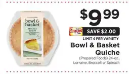 ShopRite Bowl & Basket Quiche offer