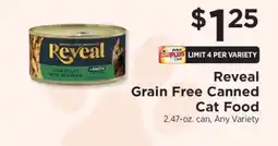 ShopRite Reveal Grain Free Canned Cat Food offer