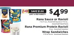ShopRite Rana Sauce or Ravioli offer