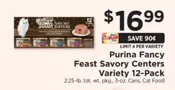 ShopRite Purina Fancy Feast Savory Centers Variety 12-Pack offer