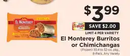 ShopRite El Monterey Burritos or Chimichangas offer