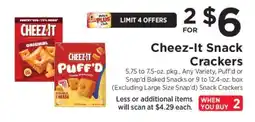 ShopRite Cheez-It Snack Crackers offer