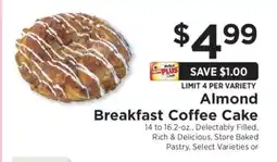 ShopRite Almond Breakfast Coffee Cake offer