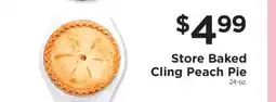 ShopRite Store Baked Cling Peach Pie offer