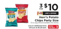 ShopRite Herr’s Potato Chips Party Size offer