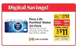 ShopRite Pure Life Purified Water 24-Pack offer