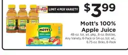 ShopRite Mott's 100% Apple Juice offer
