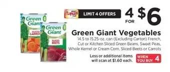 ShopRite Green Giant Vegetables offer