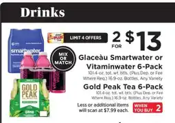 ShopRite Glacéau Smartwater or Vitaminwater 6-Pack offer