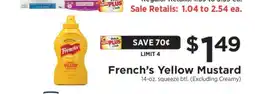 ShopRite French's Yellow Mustard offer