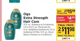 ShopRite Ogx Extra Strength Hair Care offer