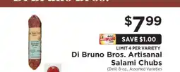 ShopRite Di Bruno Bros. Artisanal Salami Chubs offer