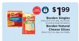 ShopRite Borden Singles / Borden Natural Cheese Slices offer