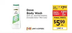 ShopRite Dove Body Wash offer